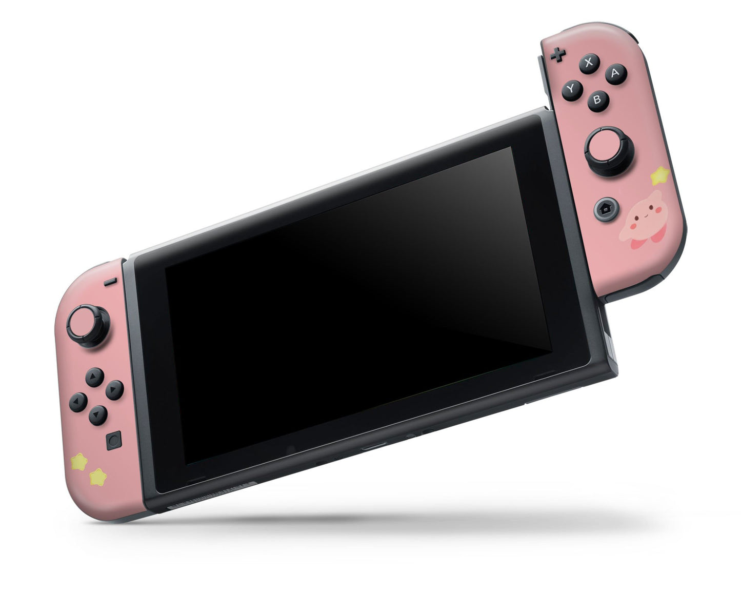 Lux Skins Nintendo Switch OLED Kirby Pastel Pink Full Set Skins - Pop culture Kirby Skin