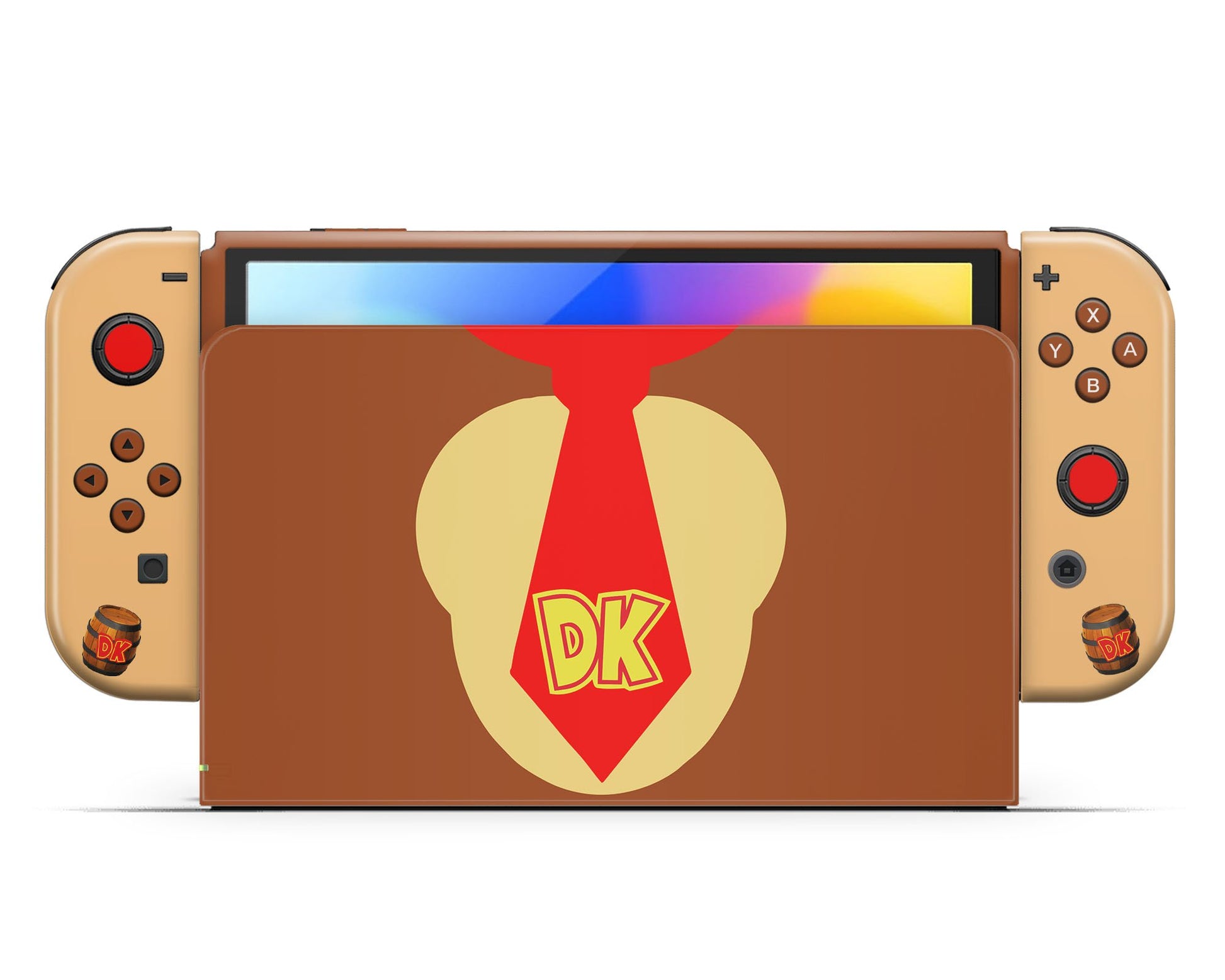 Lux Skins Nintendo Switch OLED Donkey Kong Minimalist Full Set Skins - Pop Culture Mario Skin