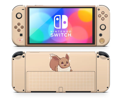 Lux Skins Nintendo Switch OLED Cute Pokemon Eevee Full Set Skins - Pop culture Pokemon Skin