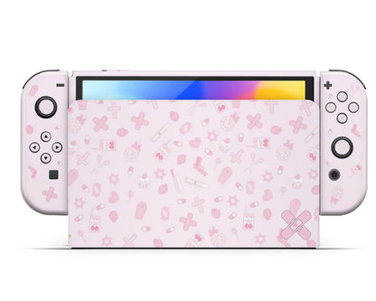 I Love Pink Nintendo Switch OLED Skin