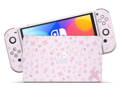 I Love Pink Nintendo Switch OLED Skin