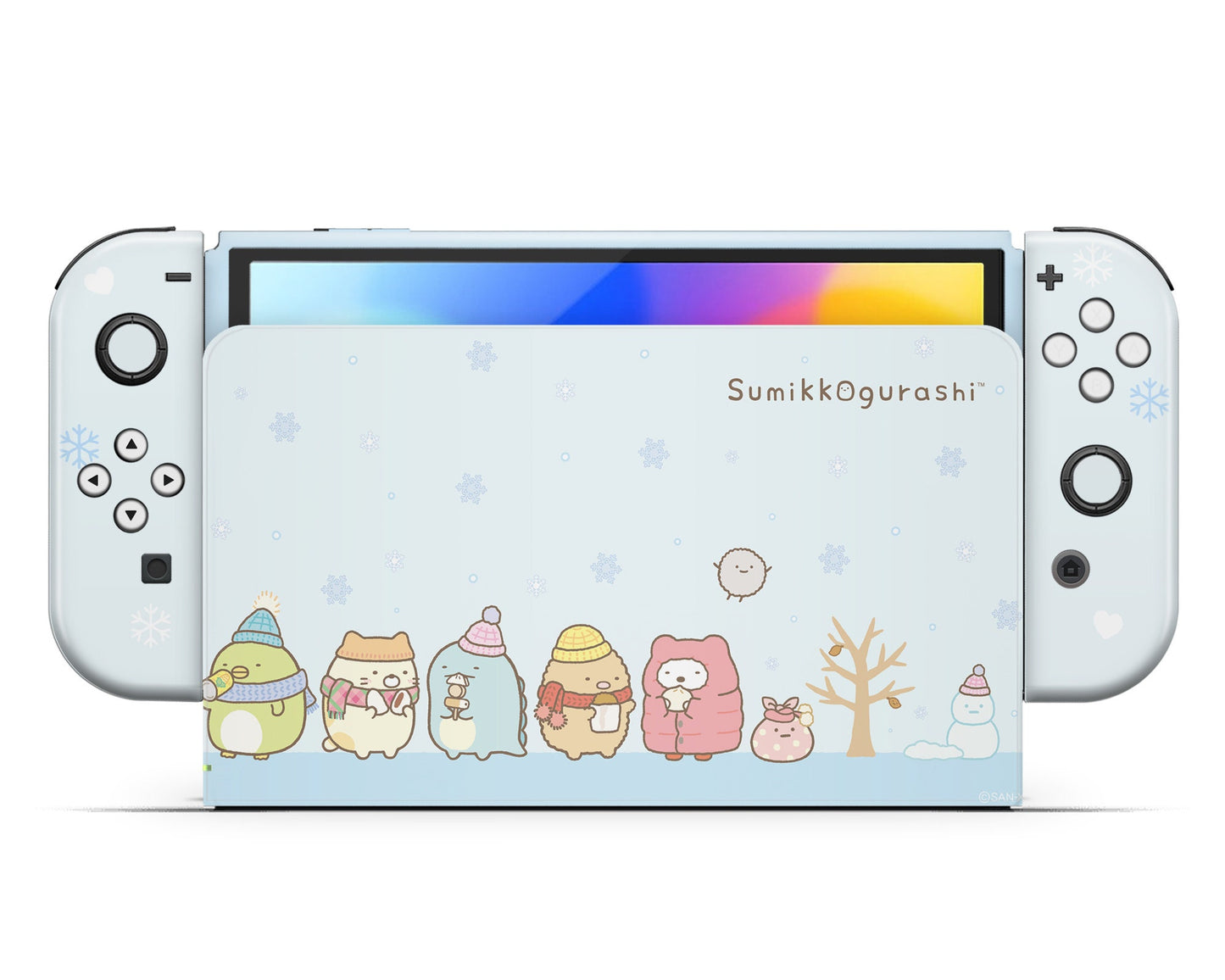 Sumikko Gurashi Winter Snow Blue Nintendo Switch Skin