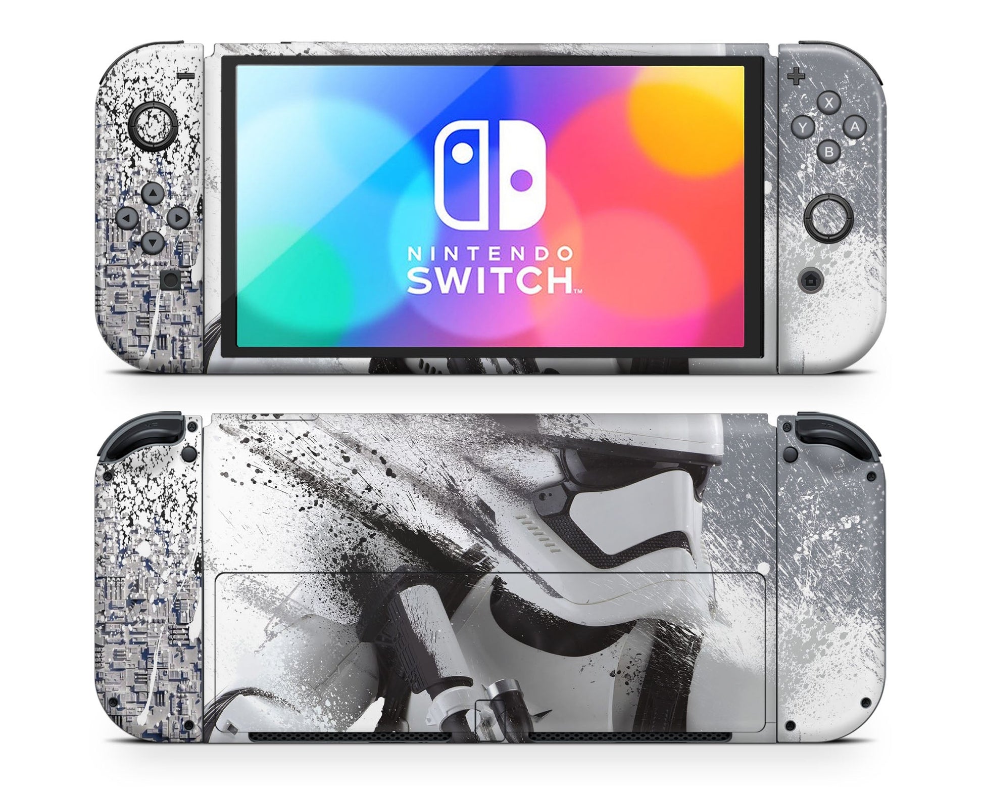 Lux Skins Nintendo Switch OLED Star Wars Stormtrooper White Full Set Skins - Pop culture Star Wars Skin