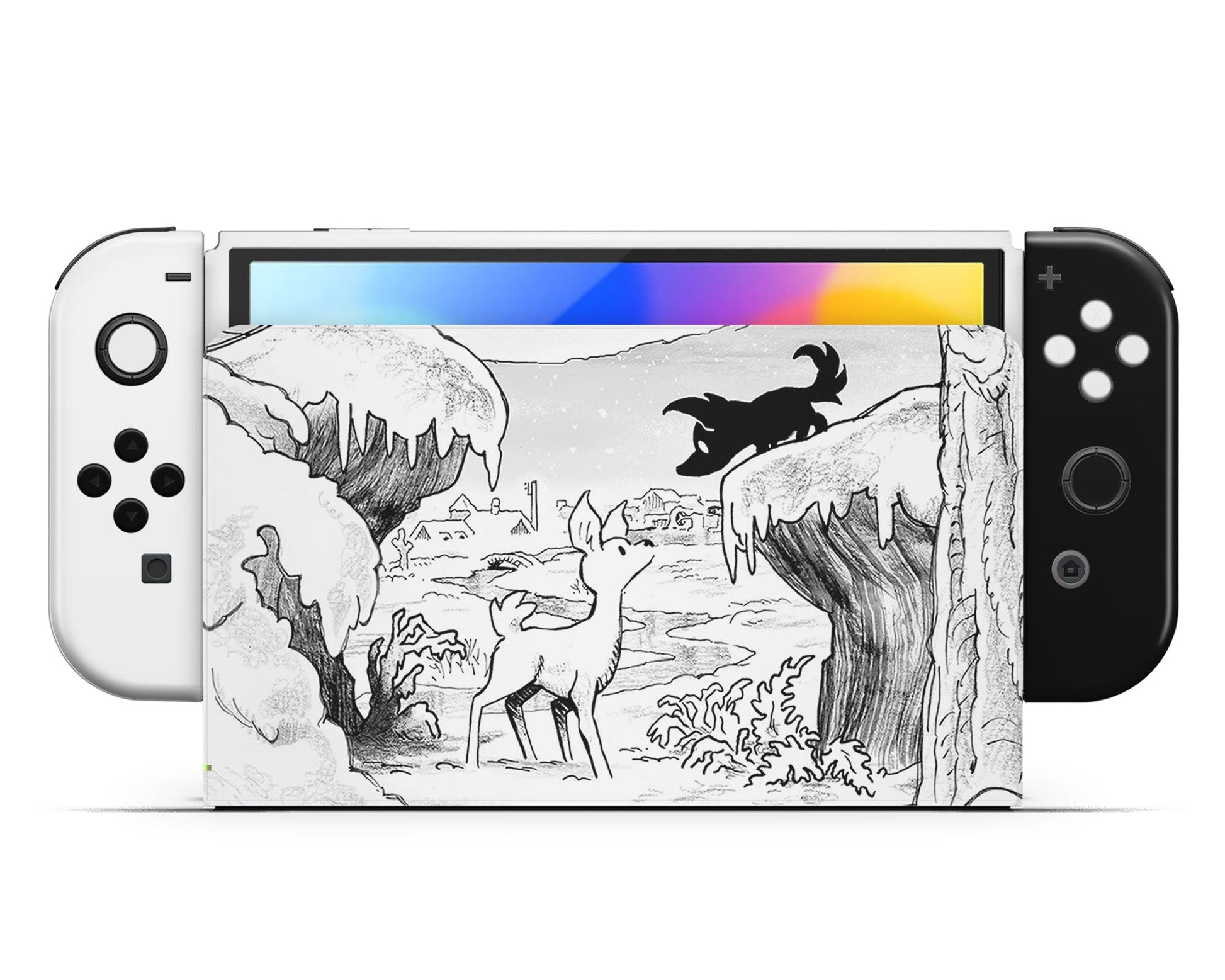 Lux Skins Nintendo Switch OLED Blanc Snowstorm Full Set +Tempered Glass Skins - Pop culture  Skin