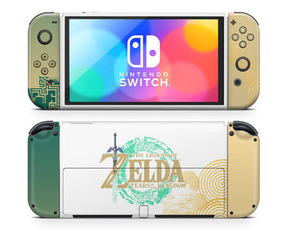 Lux Skins Nintendo Switch OLED Legend of Zelda Tears of the Kingdom Full Set Skins - Pop culture Zelda Skin