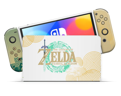 Lux Skins Nintendo Switch OLED Legend of Zelda Tears of the Kingdom Full Set +Tempered Glass Skins - Pop culture Zelda Skin