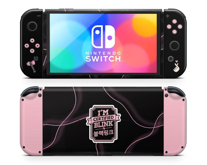 Lux Skins Nintendo Switch OLED BLACKPINK Full Set Skins - Pop culture BLACKPINK Skin