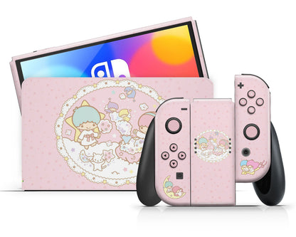 Lux Skins Nintendo Switch OLED Little Twin Star Pink Full Set Skins - Pop culture My Little Twin Star Skin