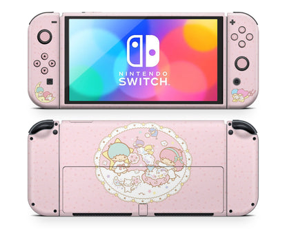 Lux Skins Nintendo Switch OLED Little Twin Star Pink Full Set Skins - Pop culture My Little Twin Star Skin