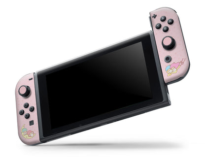 Lux Skins Nintendo Switch OLED Little Twin Star Pink Full Set +Tempered Glass Skins - Pop culture My Little Twin Star Skin