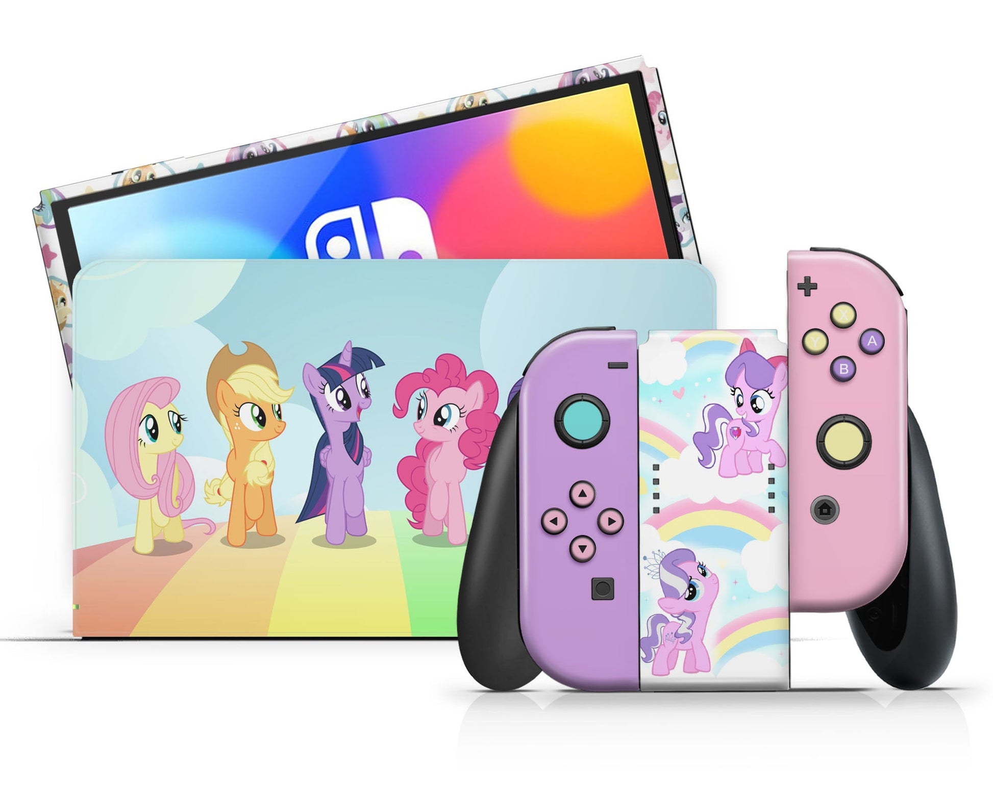 Lux Skins Nintendo Switch OLED My Little Pony Full Set Skins - Pop culture My Little Pony Skin