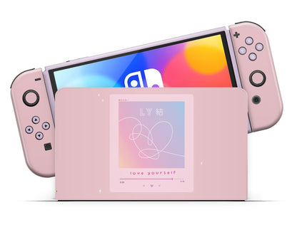 Lux Skins Nintendo Switch OLED BTS Love Yourself Full Set Skins - Pop culture BTS Skin