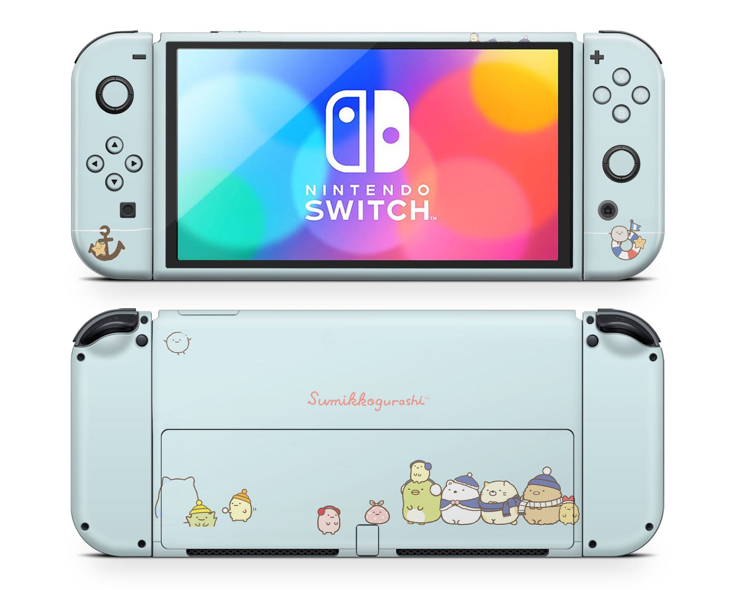 Lux Skins Nintendo Switch OLED Sumikko Gurashi Set Sail Full Set Skins - Pop culture Sumikko Gurashi Skin