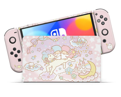 Lux Skins Nintendo Switch OLED Little Twin Star Pony Full Set Skins - Anime Little Twin Stars Skin