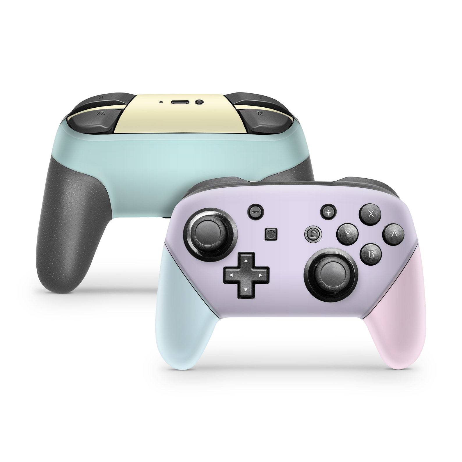 Lux Skins Nintendo Switch Pro Seafoam Retro 80s Pastel BlockingSkins - Solid Colours Colour Blocking Skin