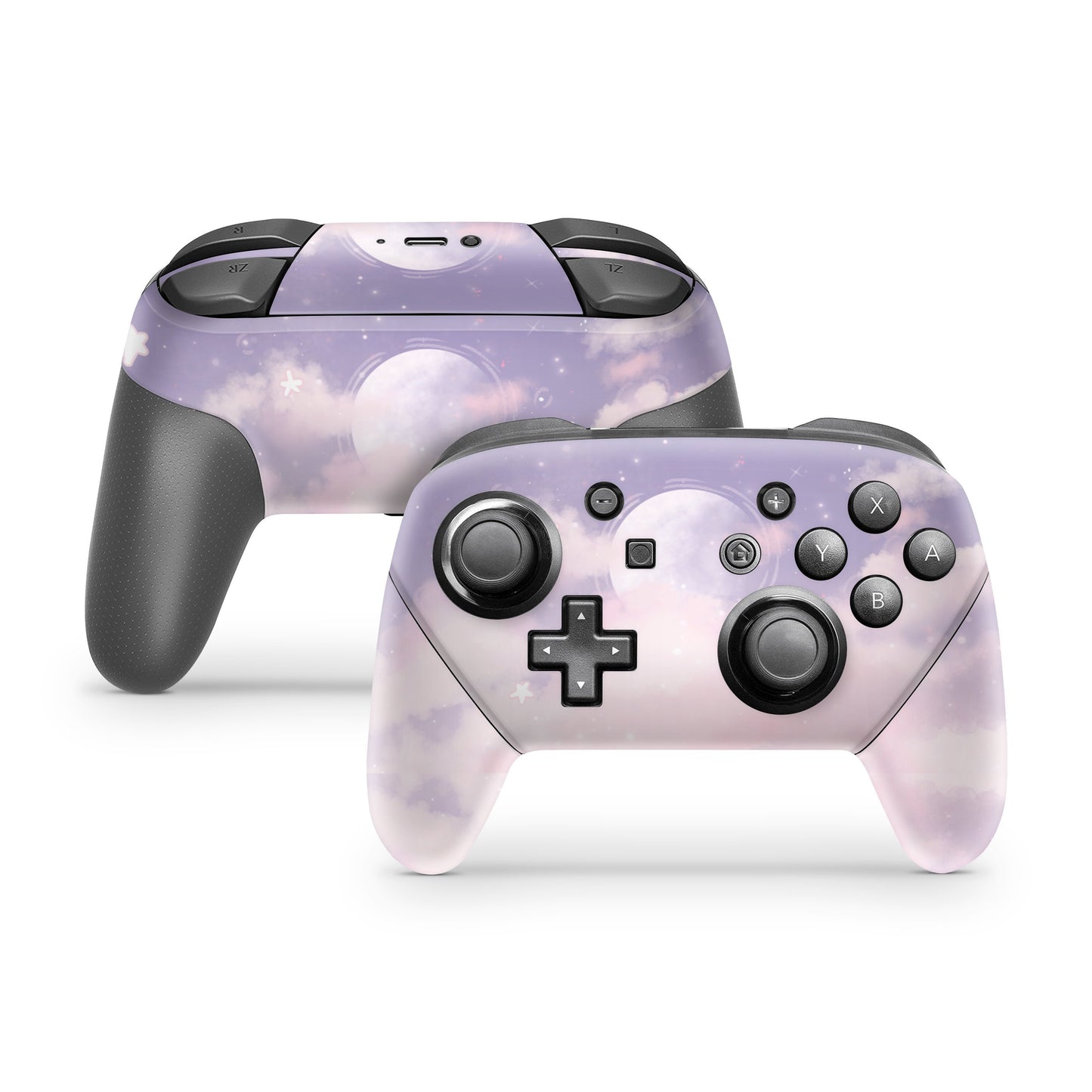 Lux Skins Nintendo Switch Pro Purple CloudsSkins - Art Clouds Skin