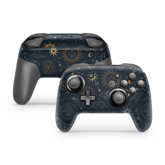 Lux Skins Nintendo Switch Pro Constellation Stargazing NightSkins - Pattern Galaxy Skin