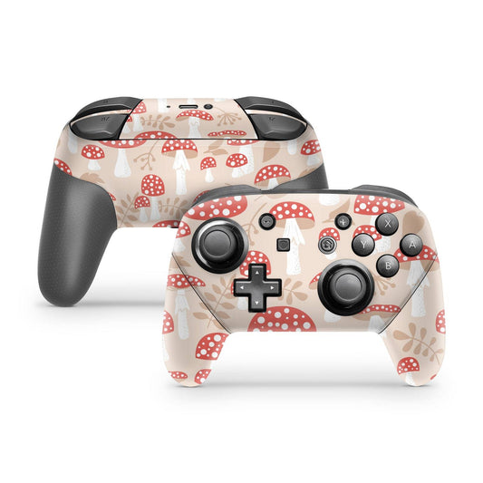 Lux Skins Nintendo Switch Pro Toadstool Mushroom FarmSkins - Art Artwork Skin