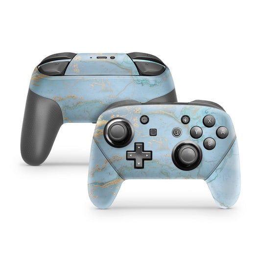 Lux Skins Nintendo Switch Pro Blue MarbleSkins - Pattern Marble Skin