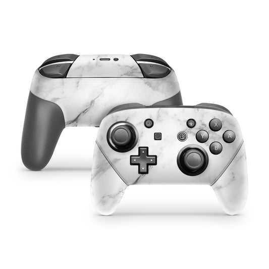 Lux Skins Nintendo Switch Pro White MarbleSkins - Pattern Marble Skin