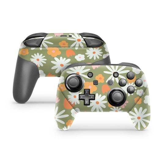 Lux Skins Nintendo Switch Pro Vintage FloralSkins - Art Floral Skin