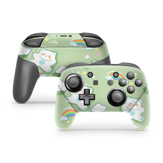 Lux Skins Nintendo Switch Pro Kawaii Green BearSkins - Art Cute Skin