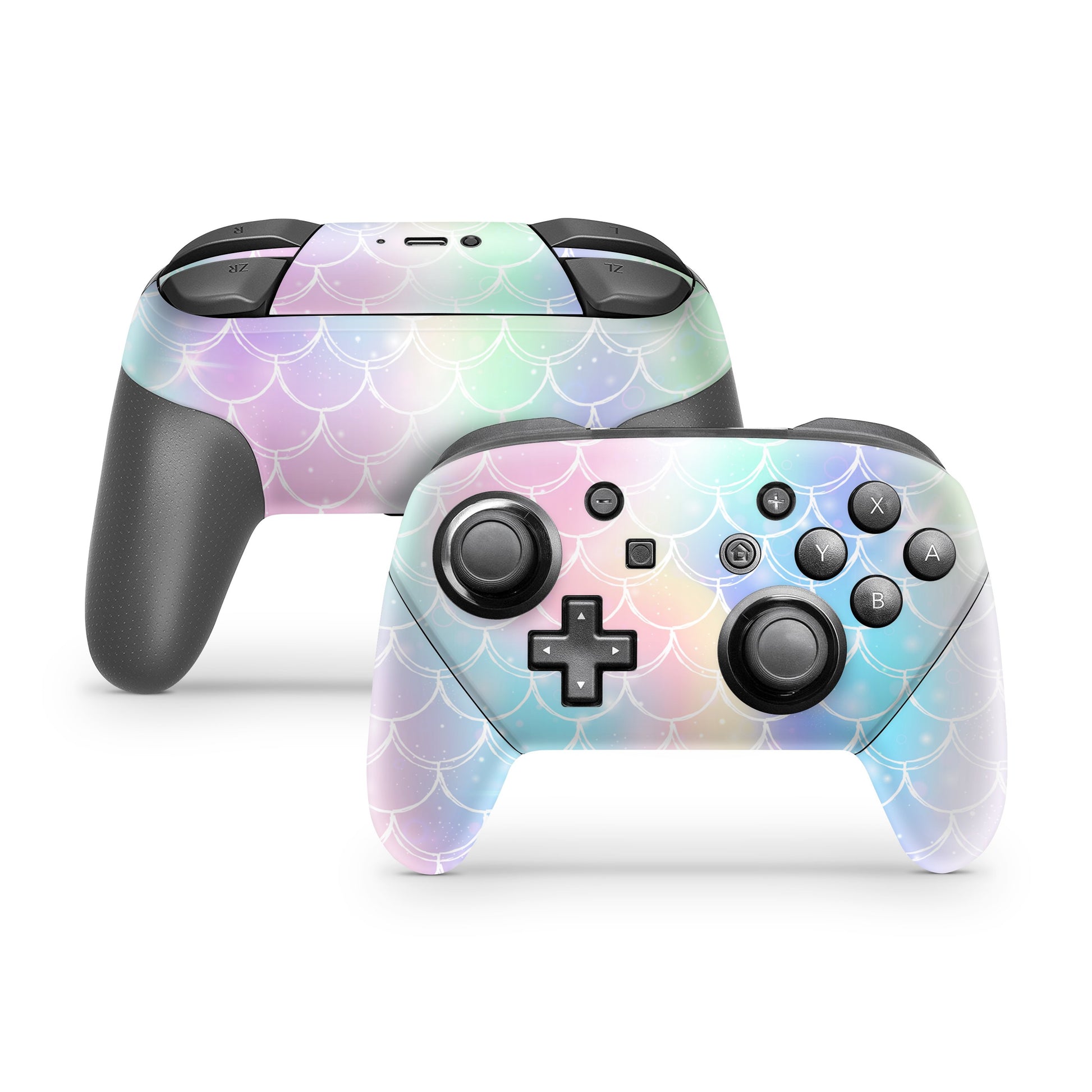 Lux Skins Nintendo Switch Pro Iridescent Pastel MermaidSkins - Pattern Abstract Skin