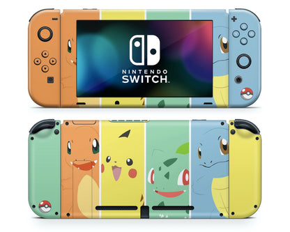 Lux Skins Nintendo Switch Pokemon Kanto Starter Full Set Skins - Pop culture Pokemon Skin