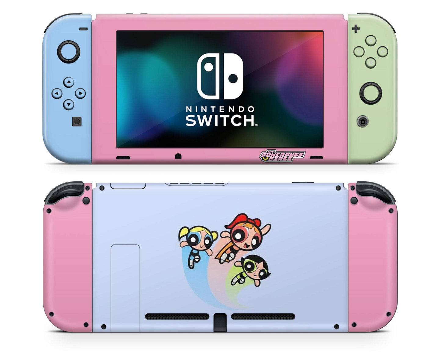 Lux Skins Nintendo Switch Powerpuff girls pastel blue Full Set Skins - Pop culture Powerpuff Girls Skin