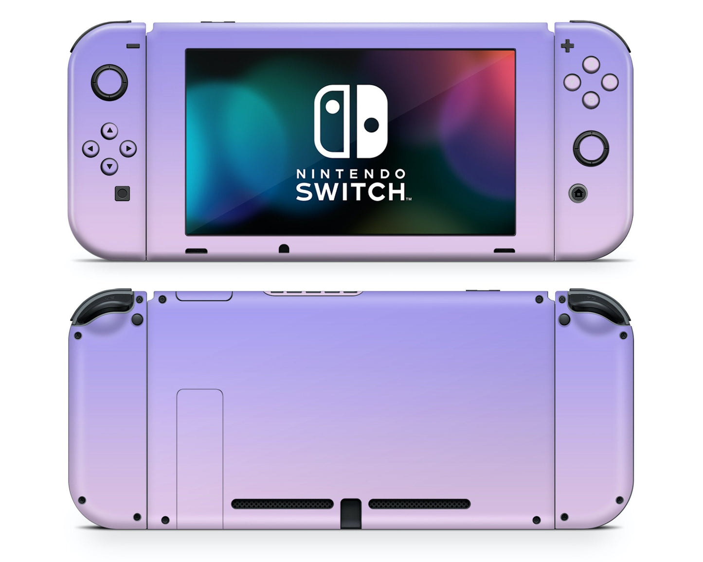 Lux Skins Nintendo Switch Pastel Purple Pink Gradient Classic no logo Skins - Solid Colours Gradient Skin