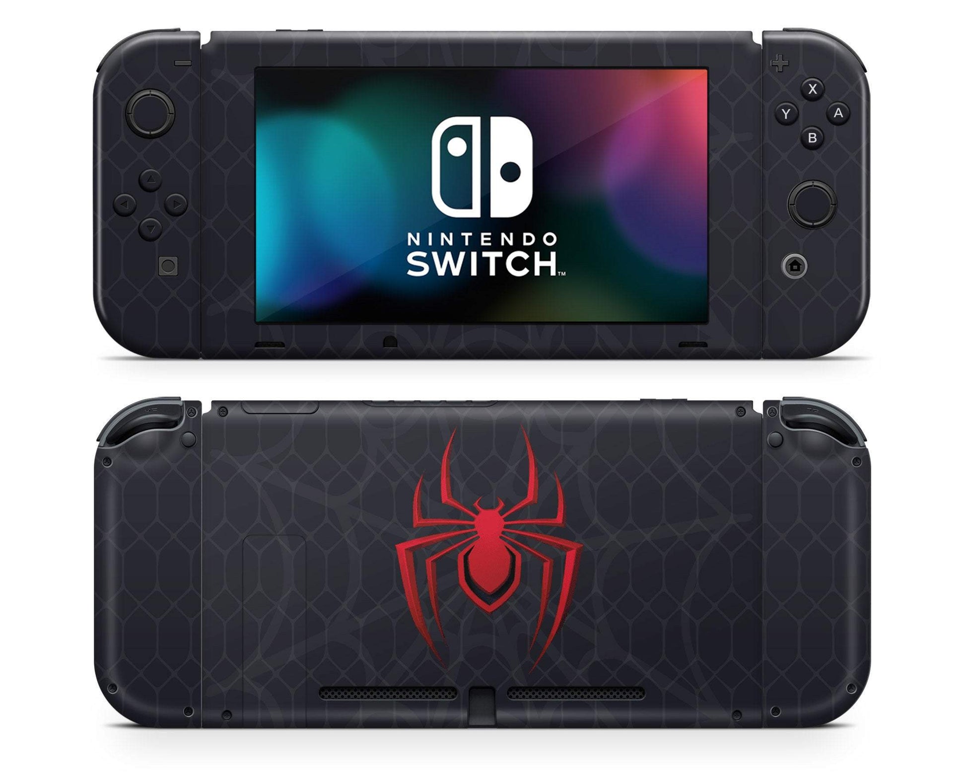 Lux Skins Nintendo Switch Spiderman Miles Morales Full Set Skins - Pop culture Spiderman Skin