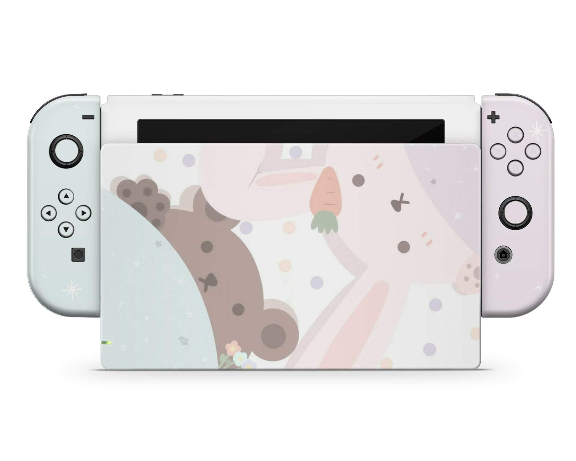 Lux Skins Nintendo Switch Bunny Rabbit Meets Bear Full Set Skins - Art Animals Skin