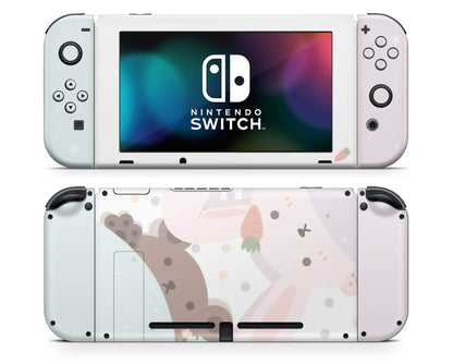 Lux Skins Nintendo Switch Bunny Rabbit Meets Bear Full Set Skins - Art Animals Skin