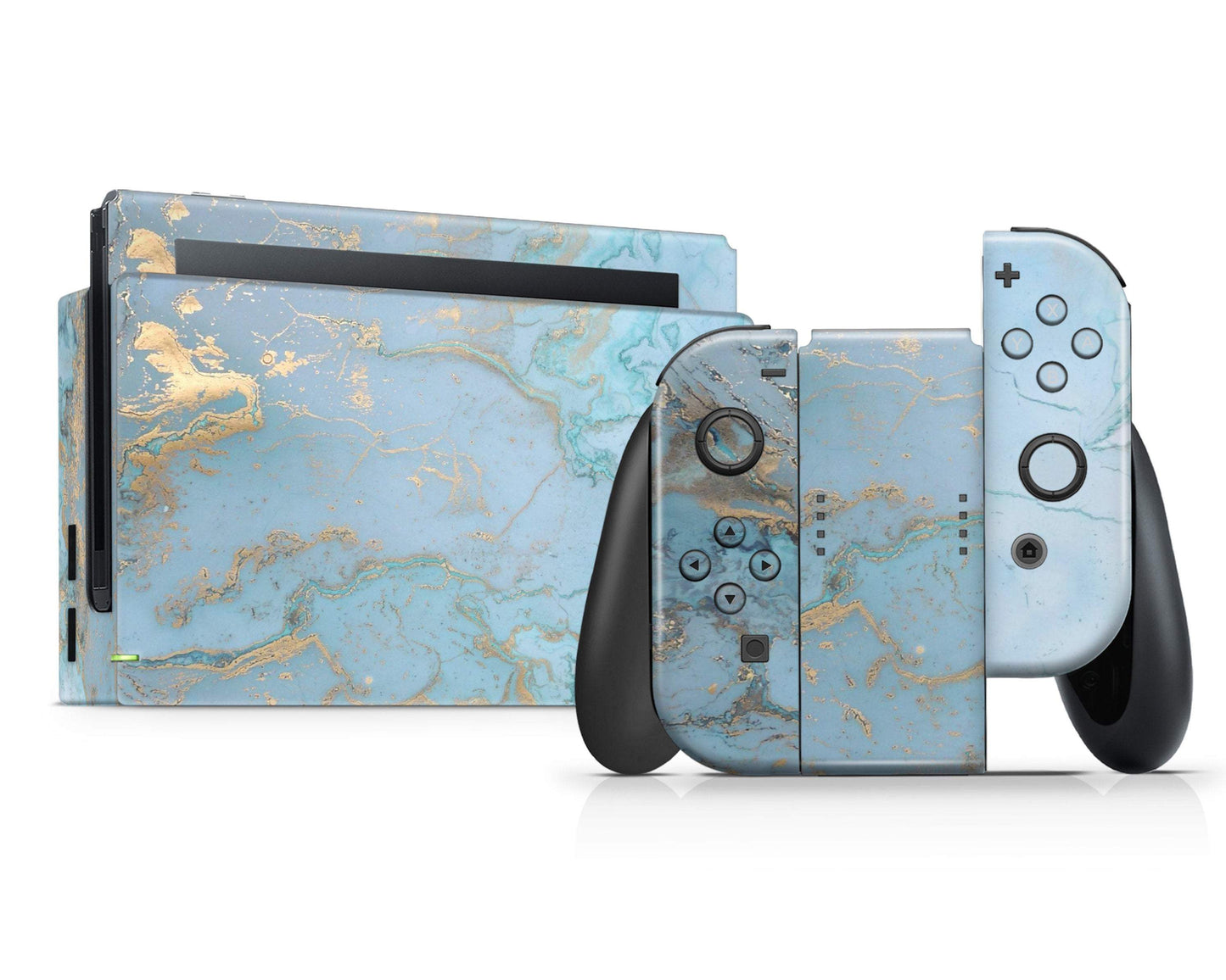 Lux Skins Nintendo Switch Blue Marble Classic no logo Skins - Pattern Marble Skin