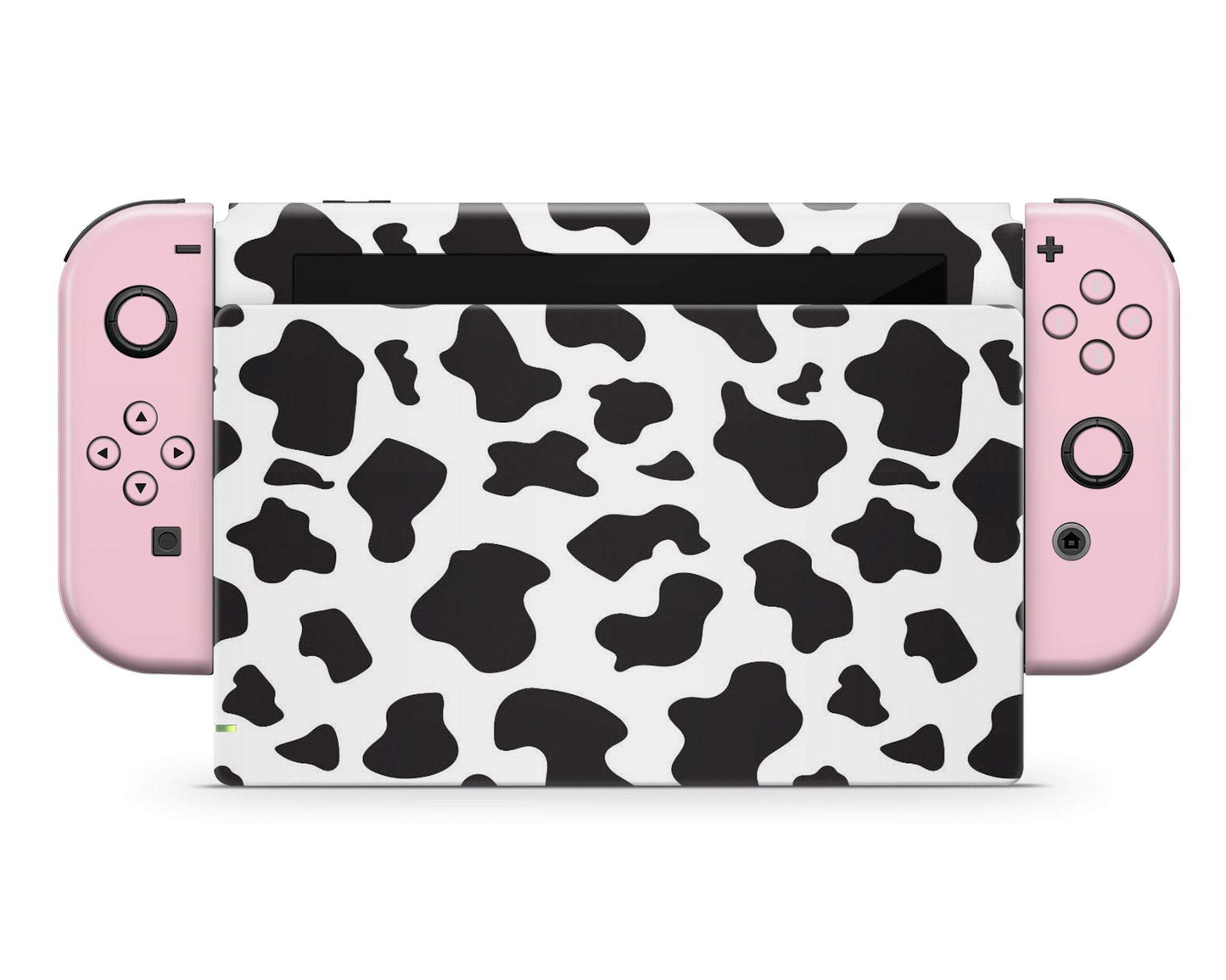 Lux Skins Nintendo Switch Pastel Pink Cow Print Classic no logo Skins - Art Animals Skin