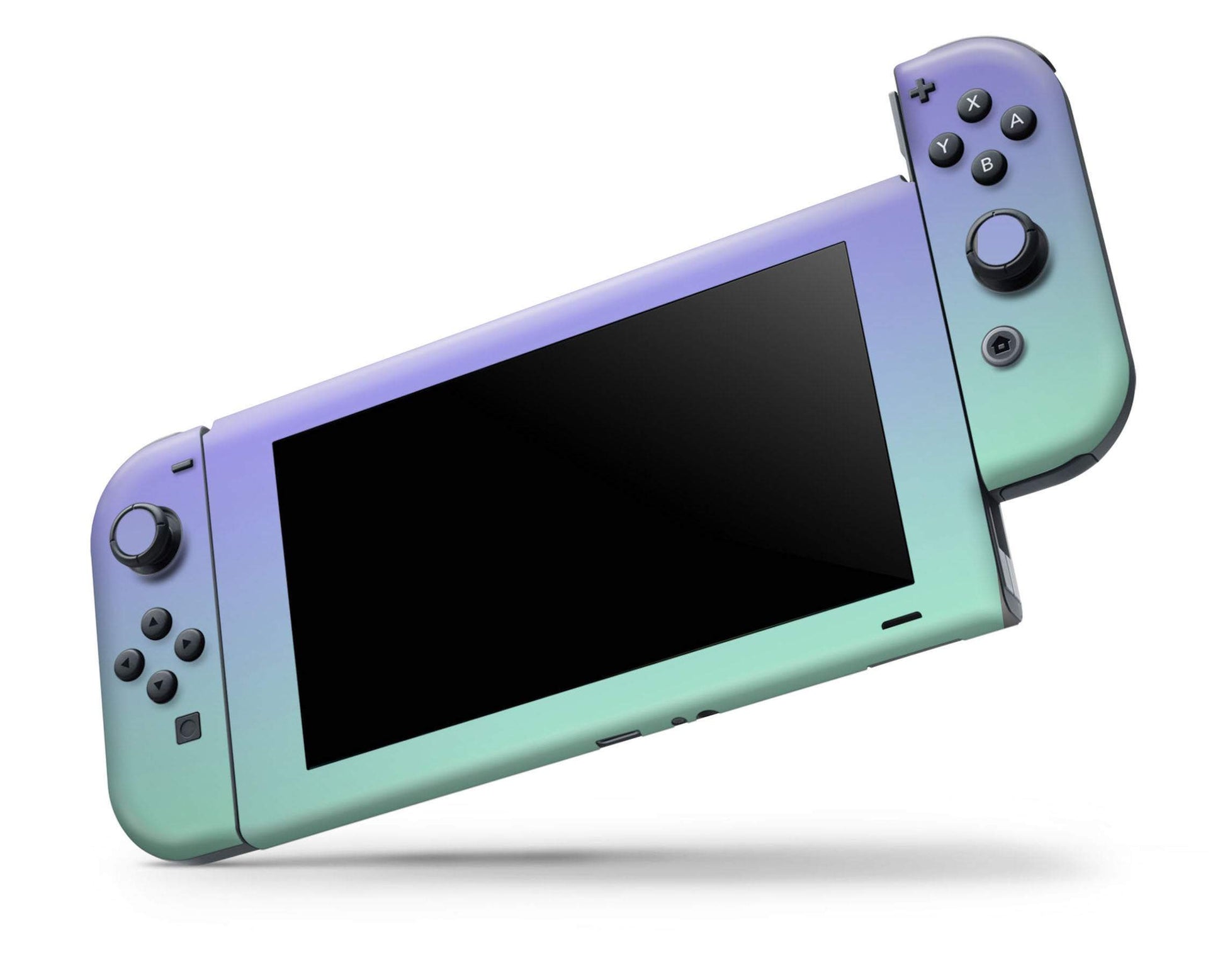 Lux Skins Nintendo Switch Pastel Lavender Teal Gradient Full Set Skins - Solid Colours Gradient Skin