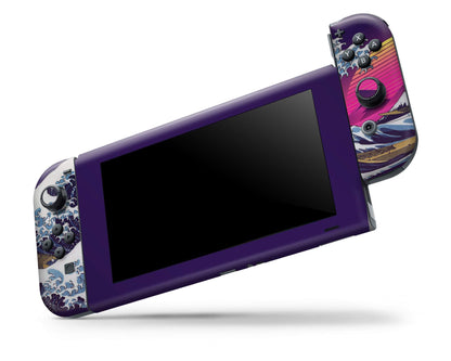 Lux Skins Nintendo Switch Great Wave off Kanagawa Retrowave Classic no logo Skins - Art Artwork Skin