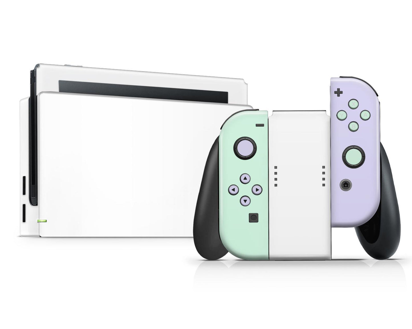 Lux Skins Nintendo Switch Retro Mint Purple Disco Gaming Classic no logo Skins - Solid Colours Colour Blocking Skin