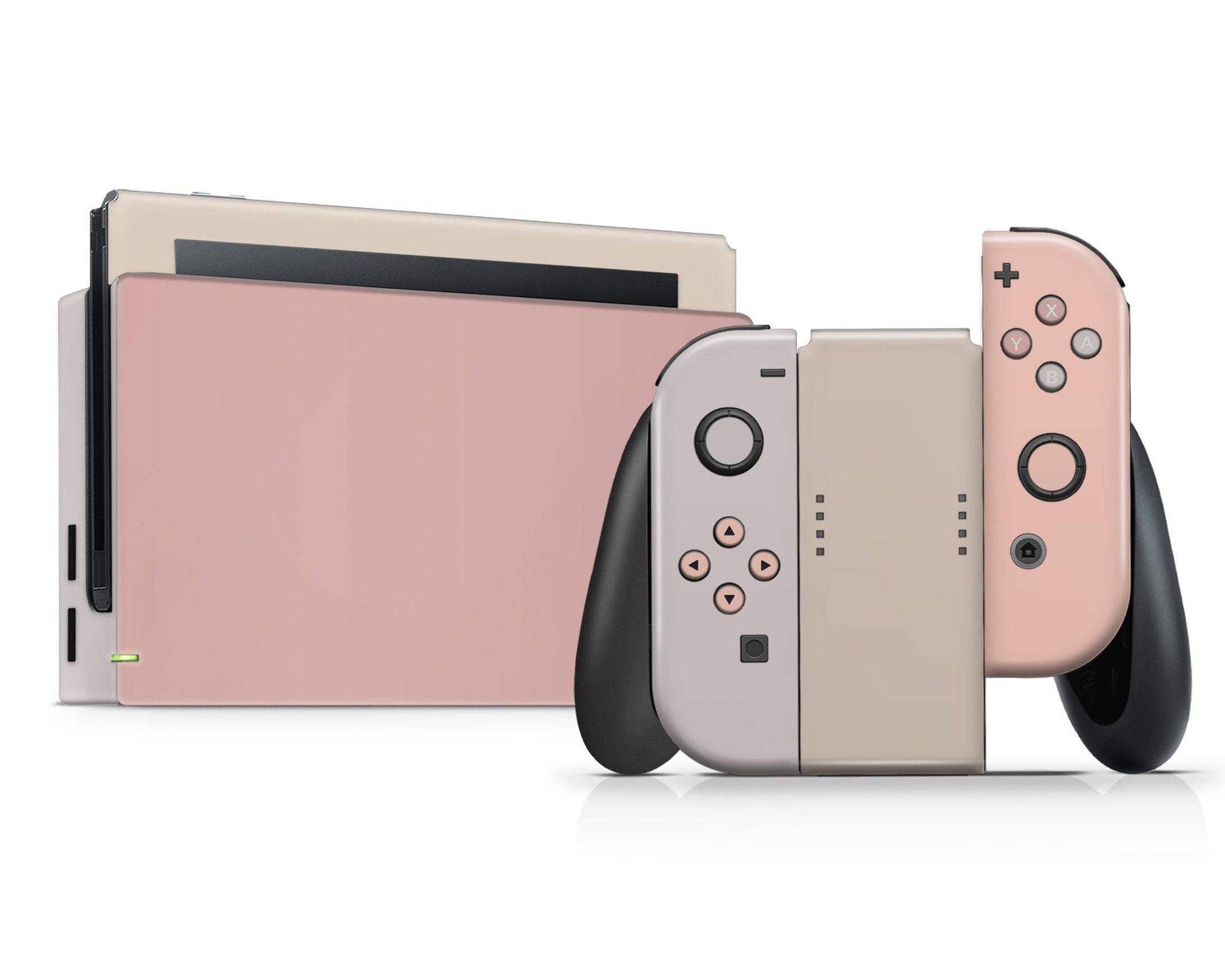 Lux Skins Nintendo Switch Ceramic Rose Pastels Classic no logo Skins - Solid Colours Colour Blocking Skin