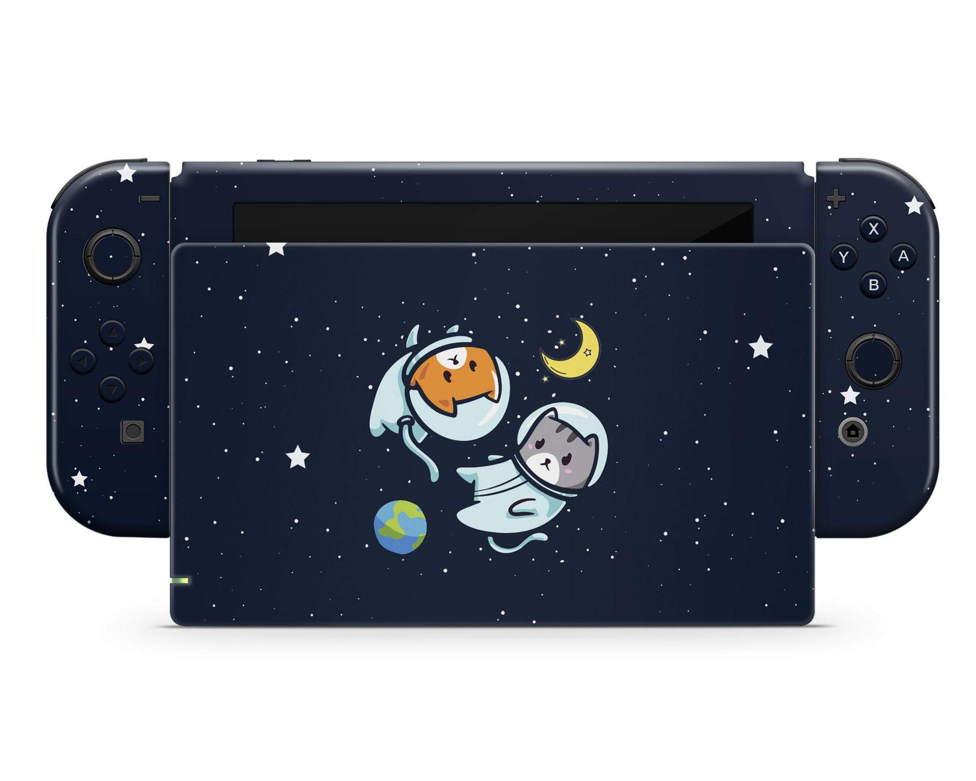 Lux Skins Nintendo Switch Cute Space Kitty Cat Full Set Skins - Art Animals Skin