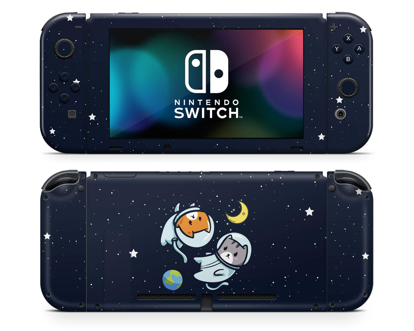 Lux Skins Nintendo Switch Cute Space Kitty Cat Full Set Skins - Art Animals Skin