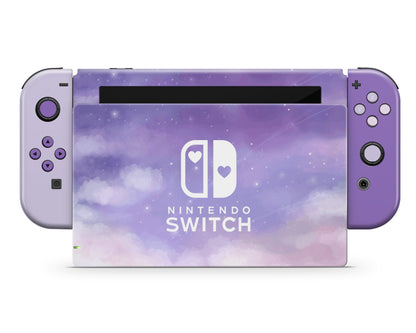 Misty Lavender Clouds Nintendo Switch Skin