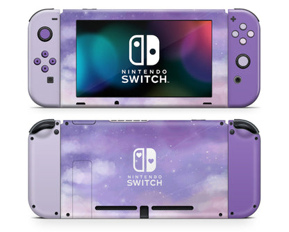 Misty Lavender Clouds Nintendo Switch Skin