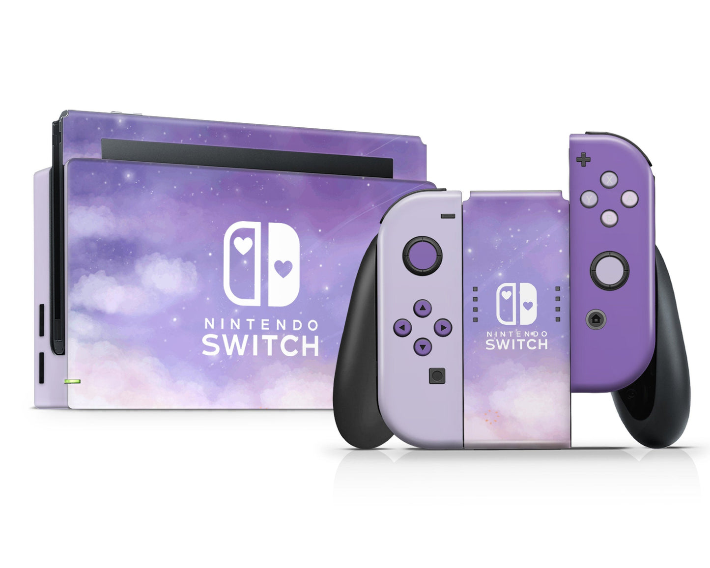 Misty Lavender Clouds Nintendo Switch Skin