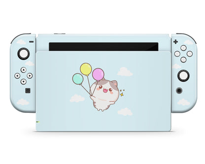 Lux Skins Nintendo Switch Kitty Up in the Sky Full Set Skins - Art Animals Skin