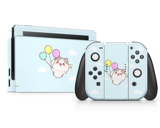 Lux Skins Nintendo Switch Kitty Up in the Sky Full Set Skins - Art Animals Skin