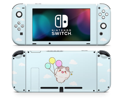 Lux Skins Nintendo Switch Kitty Up in the Sky Full Set Skins - Art Animals Skin