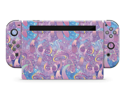 Lux Skins Nintendo Switch Psychedelic Mushroom Classic no logo Skins - Art Artwork Skin