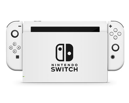 Avalanche White with Nintendo Logo Nintendo Switch Skin