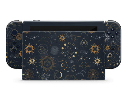 Lux Skins Nintendo Switch Constellation Stargazing Night Sky Full Set Skins - Pattern Galaxy Skin